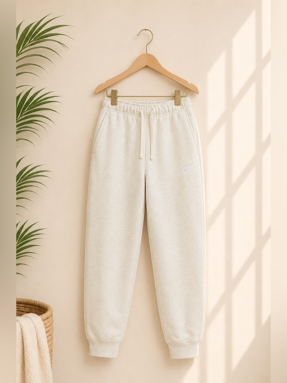 Nike Women’s Cream Joggers with Drawstring Waist